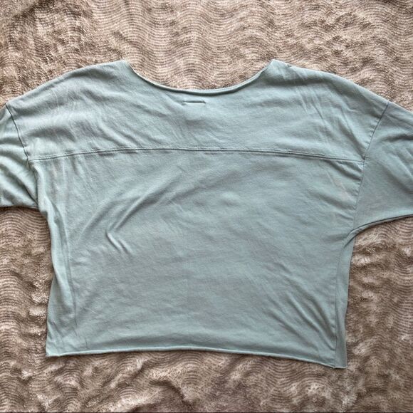 3/$25 Victoria’s Secret PINK Cropped Natural Hem Jersey Mint S EUC - Picture 3 of 5